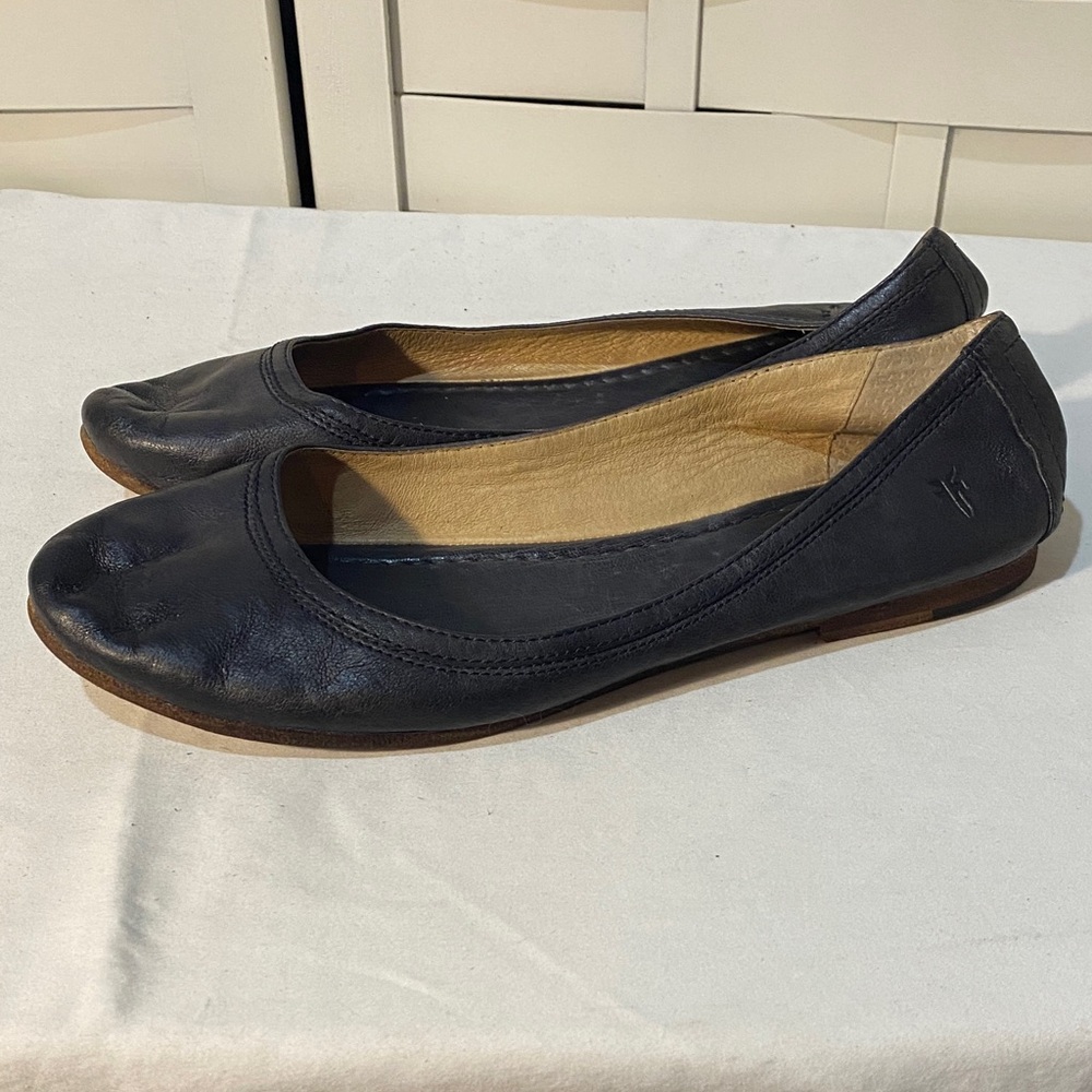 Frye Black Leather Flats